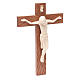 Romanesque crucifix, natural wax Valgardena wood 25cm s3