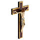 Crucifixo românico madeira Val Gardena 25 cm Old Antigo Gold s4