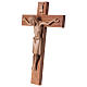 Crucifix in Romanesque style, patinated Valgardena wood s3