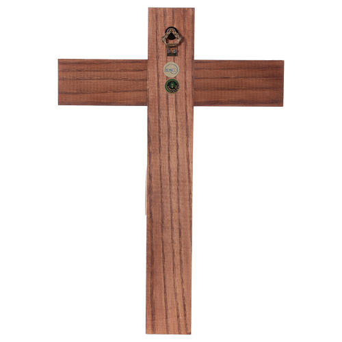 Crucifix in Romanesque style, patinated Valgardena wood 5