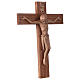 Crucifix in Romanesque style, patinated Valgardena wood s4