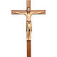 Altenstadt crucifix, romanesque, in Valgardena wood, antique gol s1