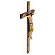 Altenstadt crucifix, romanesque, in Valgardena wood, antique gol s5