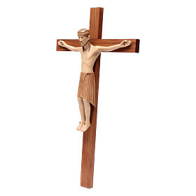 Crucifixo de Altenstadt românico madeira Val Gardena pátina múltipla