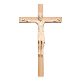 Crocefisso di Altenstadt romanico legno Valgardena naturale