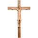 Altenstadt crucifix, romanesque in patinated Valgardena wood s1