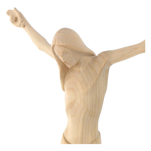 Corpo di Cristo corpus stilizzato legno Valgardena naturale cera 3
