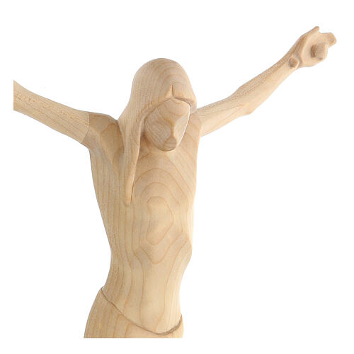 Corpo di Cristo corpus stilizzato legno Valgardena naturale cera 5