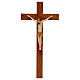 Crucifixo estilizado madeira Val Gardena pátina múltipla s1