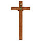 Stylised crucifix in Valgardena wood, multi-patinated s5