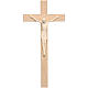 Crucifix stylisé bois naturel Valgardena s1