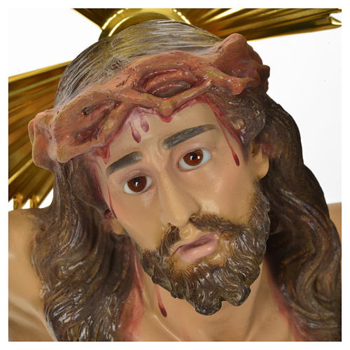Cuerpo de Cristo "agonía", pasta de madera 50cm decoración elega 5
