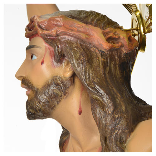 Cuerpo de Cristo "agonía", pasta de madera 50cm decoración elega 9