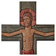Cristo in croce legno rilievo dipinto veste rossa s2
