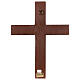 Wooden cross with Christ in relief with painted red mantle s5