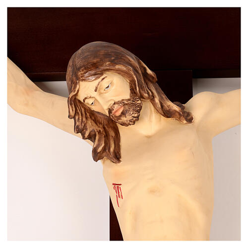 Kruzifix aus Holz 200cm Leib Christi aus Harz Fontanini 4