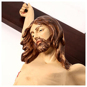 Crucifix bois 200 cm corps résine Fontanini