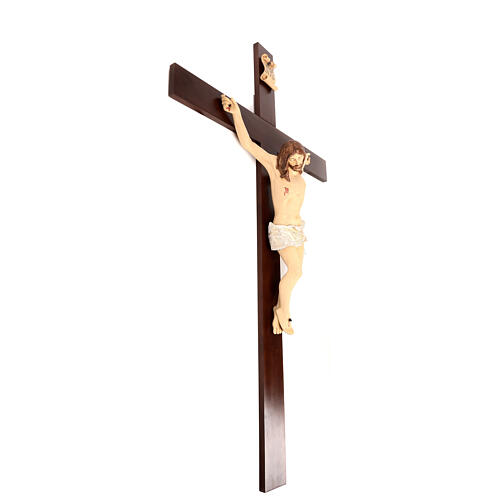 Crucifix bois 200 cm corps résine Fontanini 3
