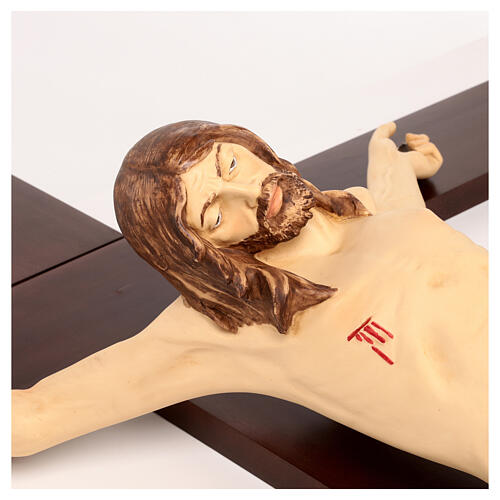 Crucifix bois 200 cm corps résine Fontanini 8