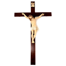 Crucifixo 200 cm Cruz Madeira, Corpo de Cristo Resina Fontanini