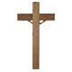 Krzyż drewno orzechowe ciemne ciało Chrystusa żywica złoto 65cm s4
