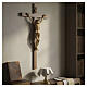 Crocifisso legno di noce Cristo dipinto s4