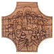 STOCK Cross in olive wood Last Supper engraving 6x6cm s1