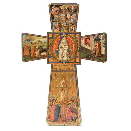 STOCK Croix Dieu Père en bois 70x50 cm 1