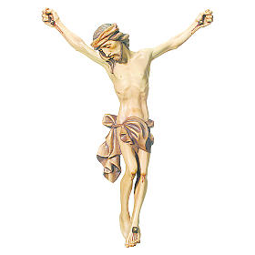 Body of Christ painted wood, brown finish