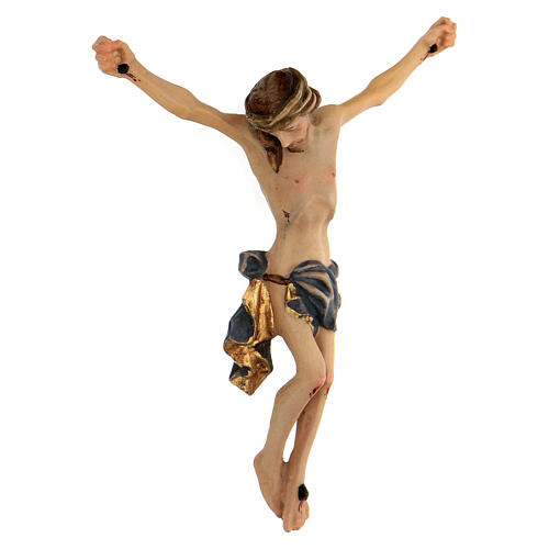 Corpo de Cristo madeira pintada pano azul 3