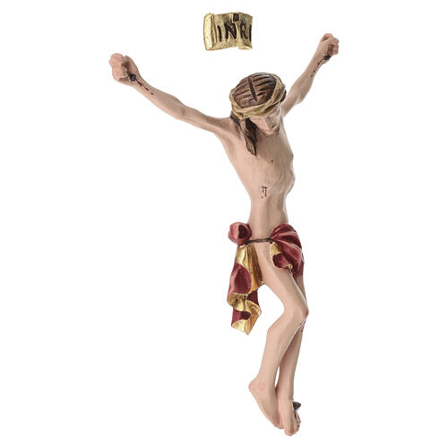 Corpo di Cristo legno dipinto drappo rosso 7