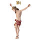 Corpo di Cristo legno dipinto drappo rosso s5
