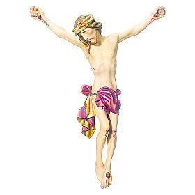 Corpo de Cristo madeira pintada pano vermelho