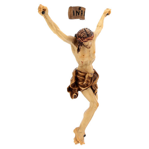 Body of Christ painted wood, brown shades drape 4