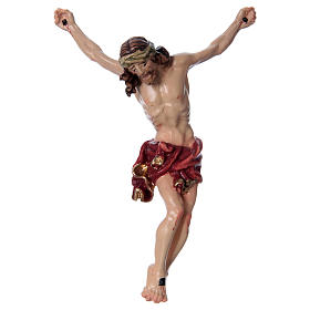 Christus bemalten Grödnertal Holz roten Tuch