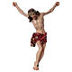 Body of Christ painted wood, red drape s1