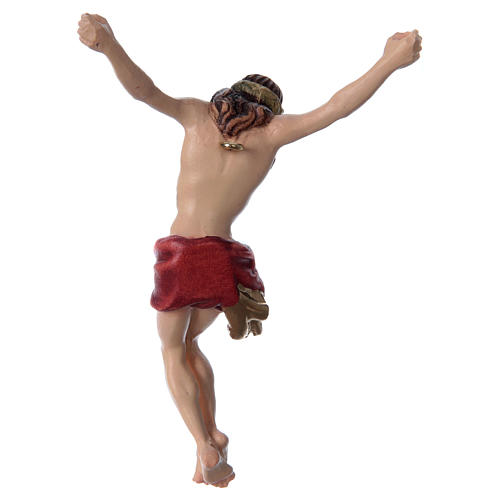 Body of Christ painted wood, red drape 4