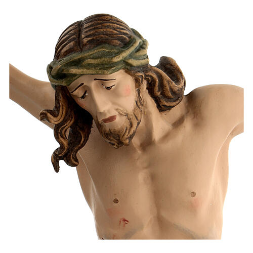 Body of Christ painted wood, gold leaf drape 2