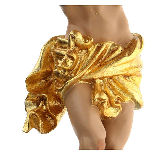 Body of Christ painted wood, gold leaf drape 6