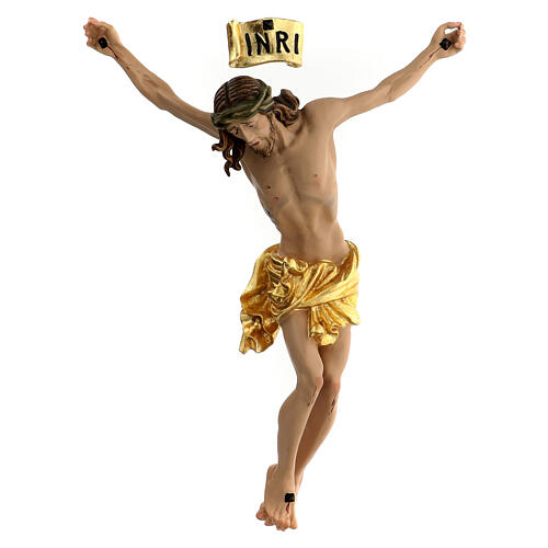 Corpo di Cristo drappo oro in foglia legno dipinto 1