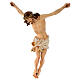 Corpo di Cristo legno dipinto drappo bianco e dorato s3