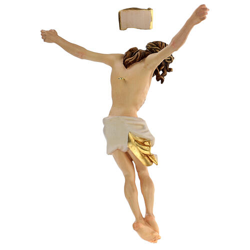 Body of Christ painted wood, white and gold drape 7