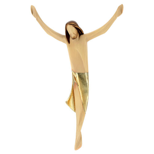 Body of Christ in maple wood with gold drape 1