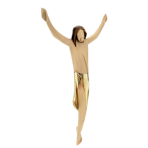 Body of Christ in maple wood with gold drape 4