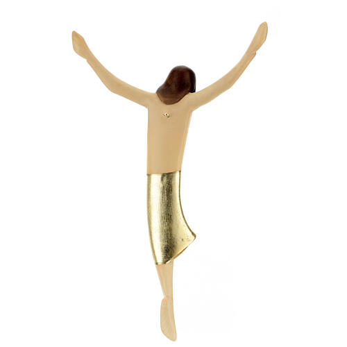 Body of Christ in maple wood with gold drape 5