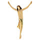 Body of Christ in maple wood with gold drape s1