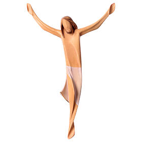 Body of Christ in maple wood with white drape
