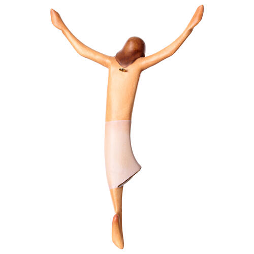 Body of Christ in maple wood with white drape 5