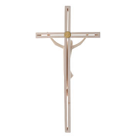 Cuerpo de Cristo en madera de arce natural cruz madera fresno