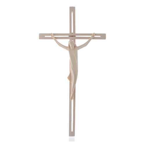 Body of Christ in natural maple wood with cross in ash 1